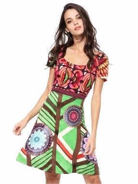 Desigual English Floral Praga Mini Dress Size XL